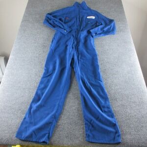 Workrite FR Coveralls Mens 44L Blue Nomex Flame Resistant Mechanic Workwear